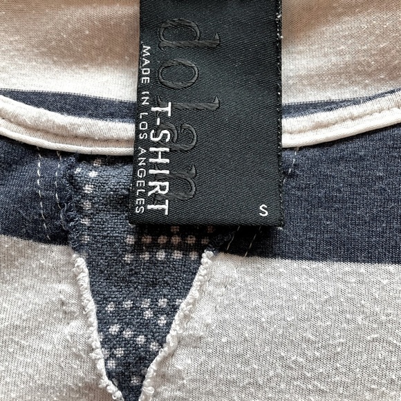 - 𝅺Anthropologie Dolan Navy Striped Henley - S - Picture 3 of 4